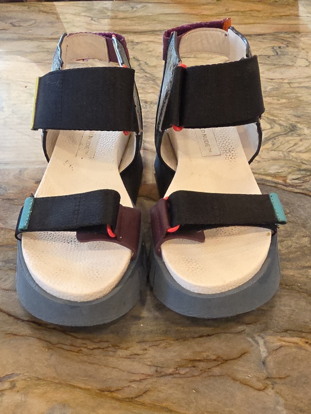 United Nude Black Multi-Accent Platform Sandals